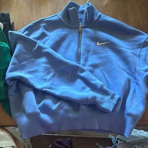 Crop half zip sweatshirt